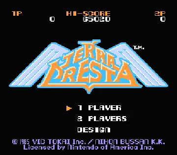 Terra Cresta (USA) screen shot title